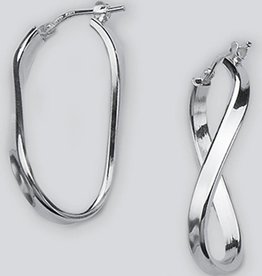 Oval Twist Hoop Earrings 33mm