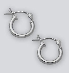 10mm Round Plain Hoop Earrings