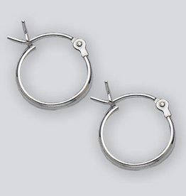 12mm 1/2 Round Plain Hoop Earrings