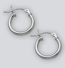 12mm Round Plain Hoop Earrings
