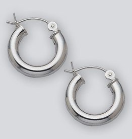 18mm Round Plain Hoop Earrings