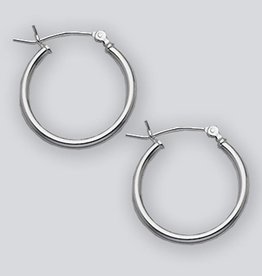 20mm Round Plain Hoop Earrings