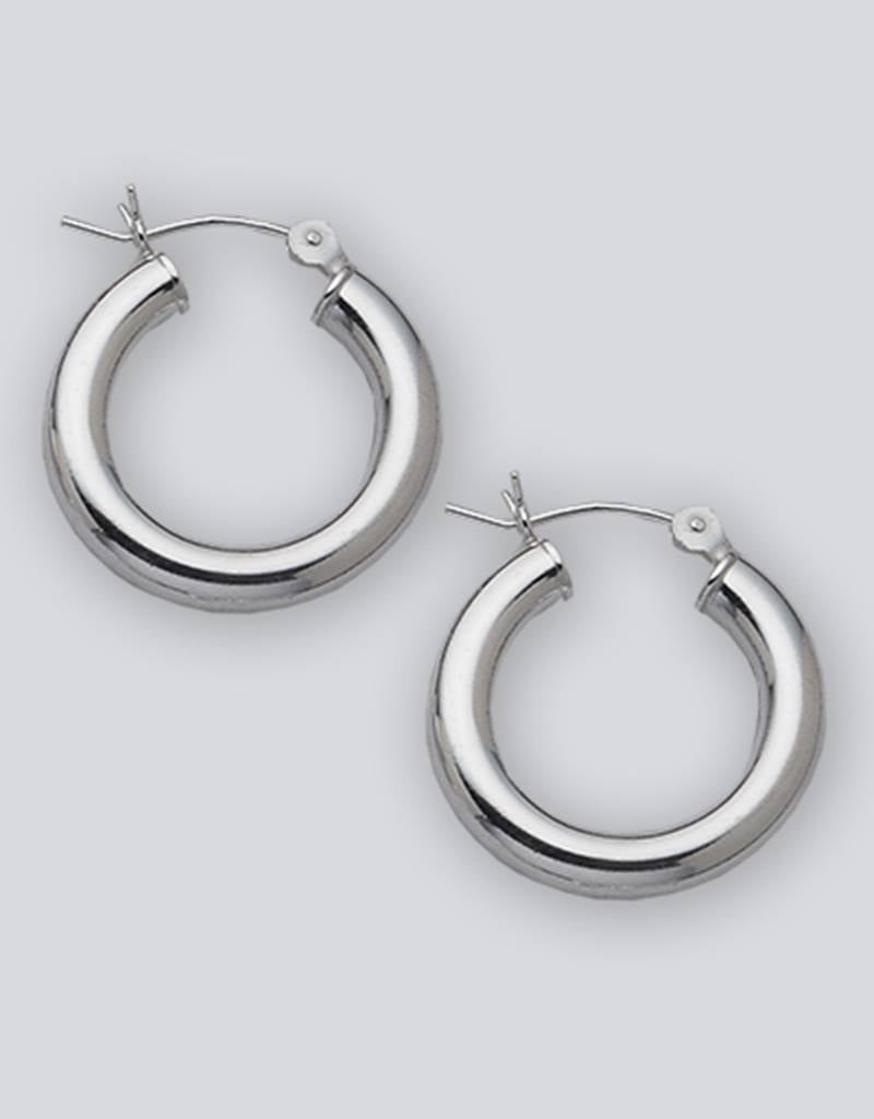 23mm Round Plain Hoop Earrings