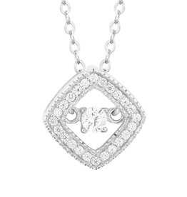 Square Dancing CZ Nekclace 18"