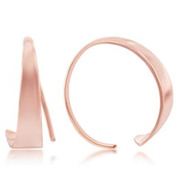 Rose Gold 3/4 Hoop Earrings