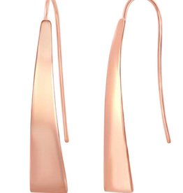 Triangle Rose Gold Earrings 40mm