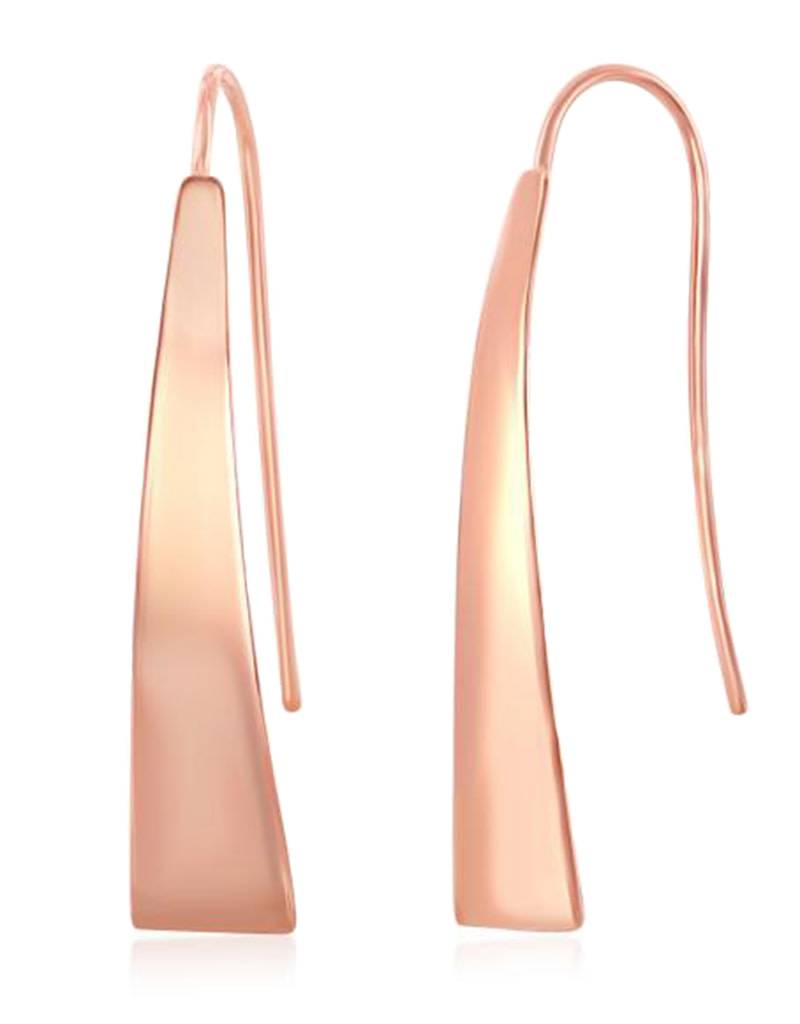 Triangle Rose Gold Earrings 40mm