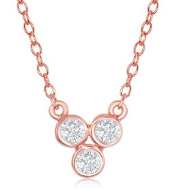 Rose Gold CZ Necklace