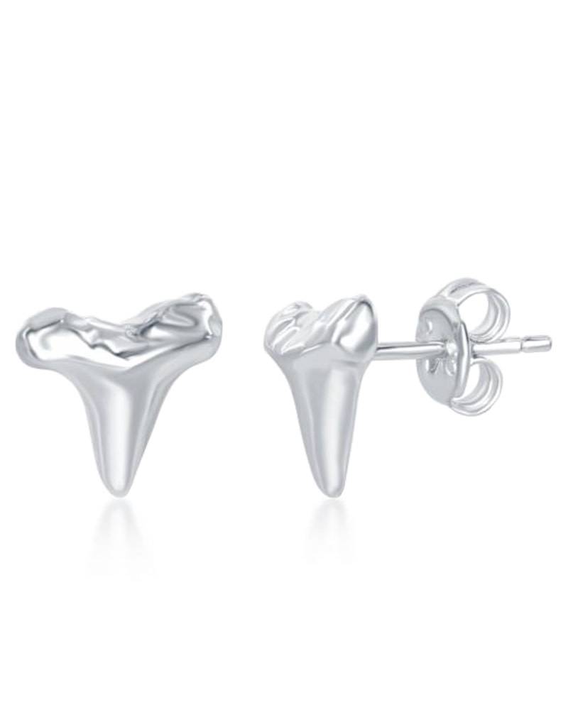 Sharks Tooth Stud Earrings 10mm