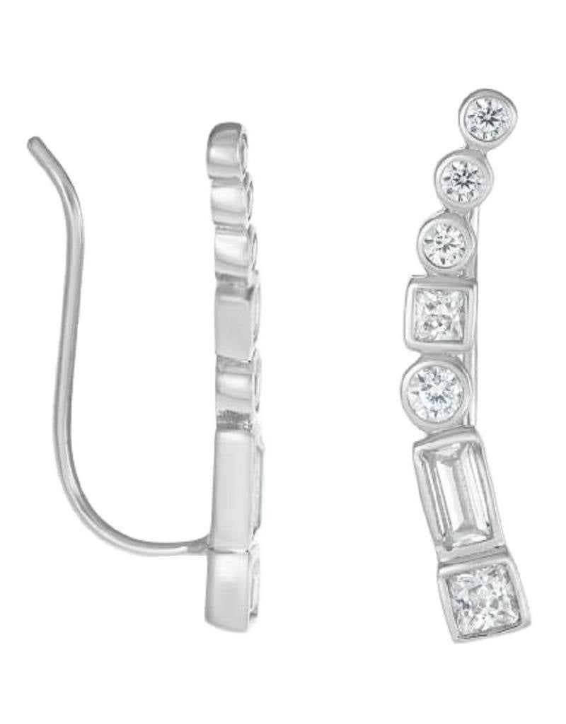 Multi Shape CZ Ear Climber 22mm