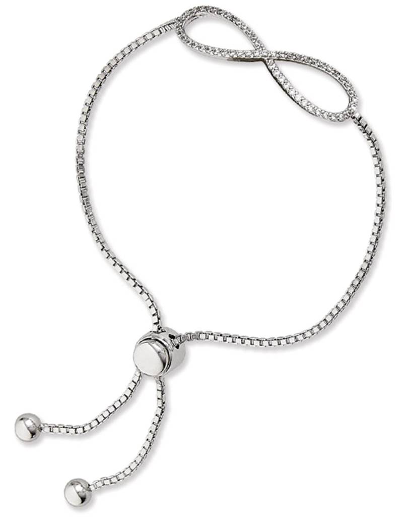Infinity CZ Adjustable Bolo Bracelet