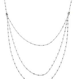 Multi Layer Barrel Bead Necklace 16"+2"