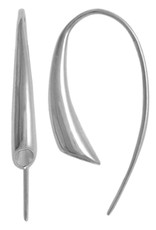 Sterling Silver Curved Cone Earrings 21mm