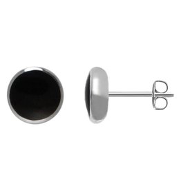 Round Onyx Stud Earrings 6mm