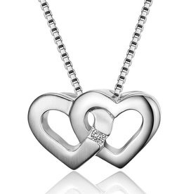 Double Heart Diamond Necklace