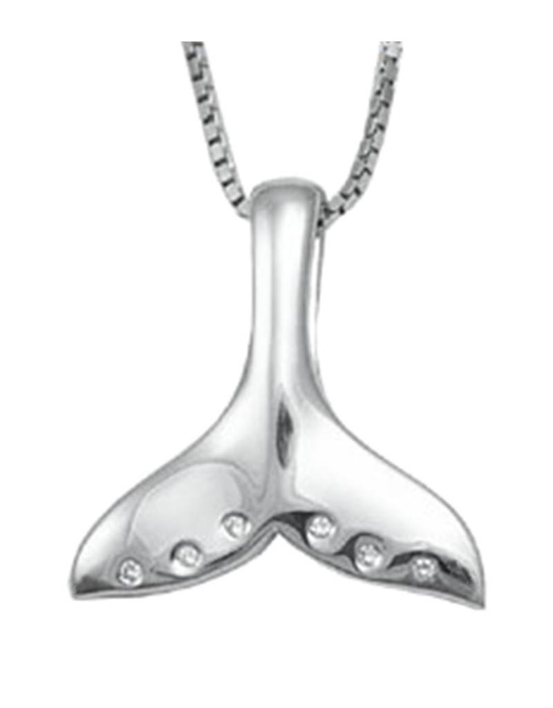 Whale Tail Diamond Necklace 18"