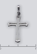 Sterling Silver Open Cross Pendant 24mm