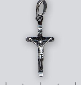 Crucifix Pendant Oxidized 21mm