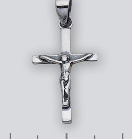 Crucifix Pendant Oxidized 26mm