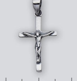 Crucifix Pendant Oxidized 26mm