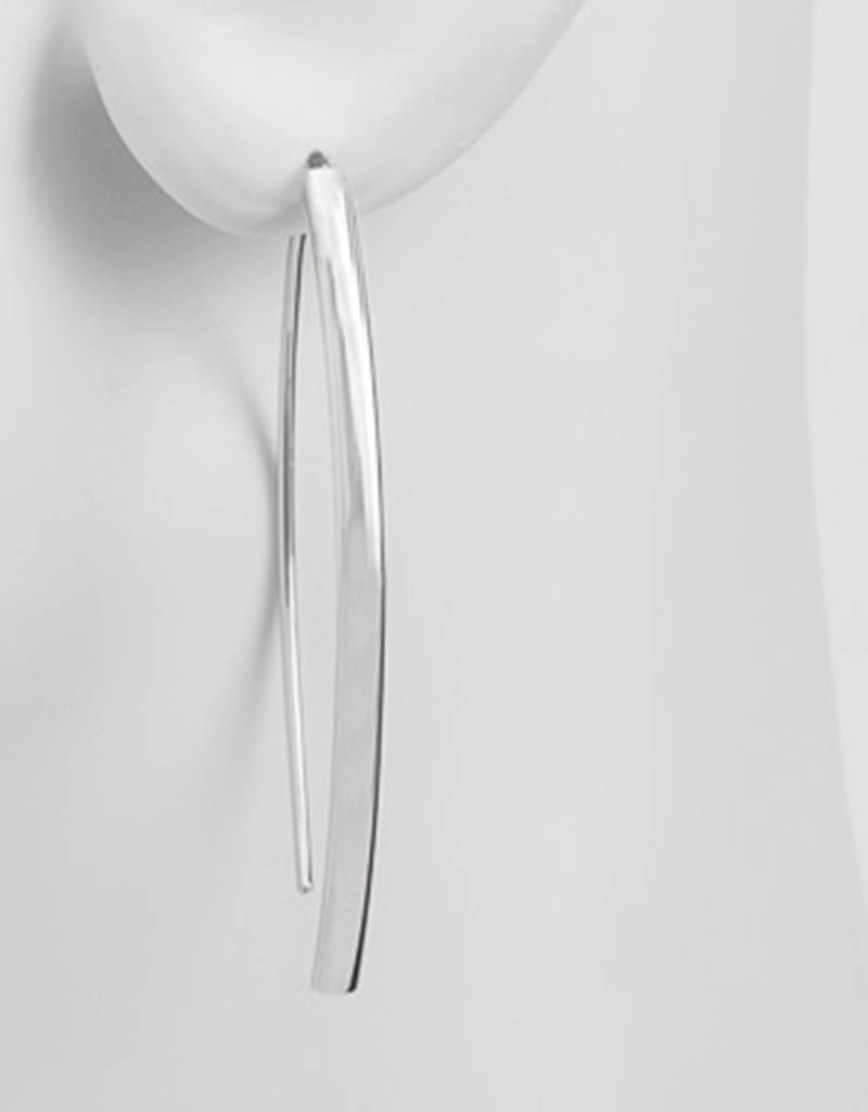 Flat Curved Wire Threader Earrings
