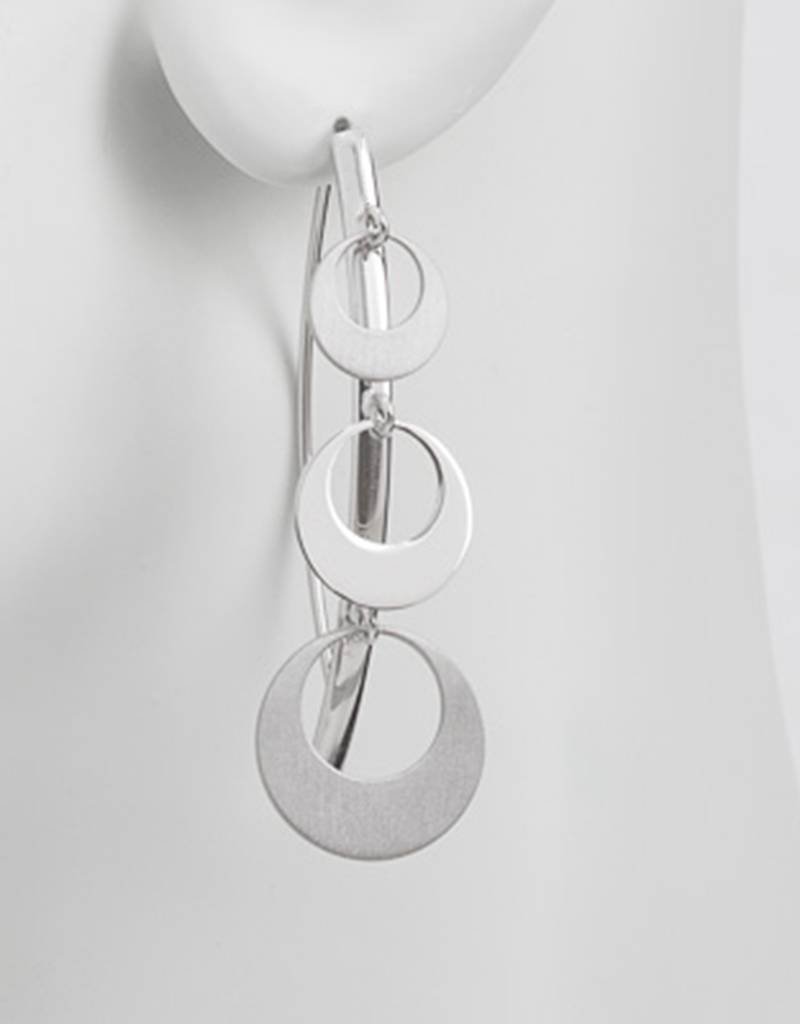 Circle Dangles Wire Threader Earrings