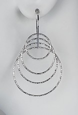 Sterling Silver Graduated Ring Dangle Earrings