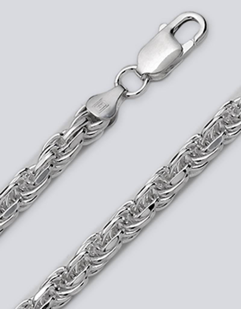 Sterling Silver Diamond Cut Rope 150 Chain Necklace