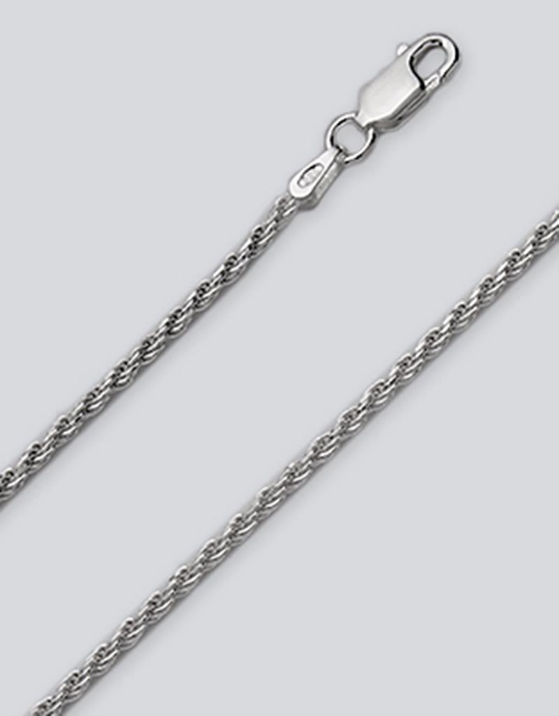 Sterling Silver Diamond Cut Rope 040 Chain Necklace 36"