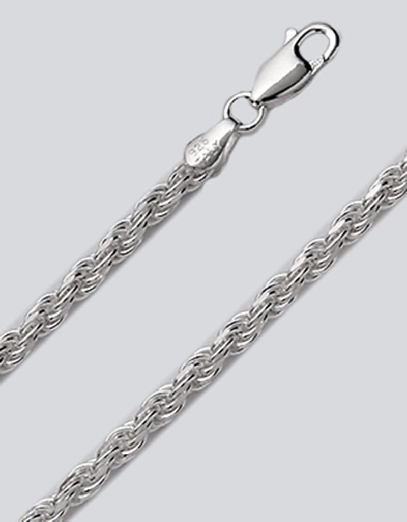 Sterling Silver Diamond Cut Rope 070 Chain Necklace