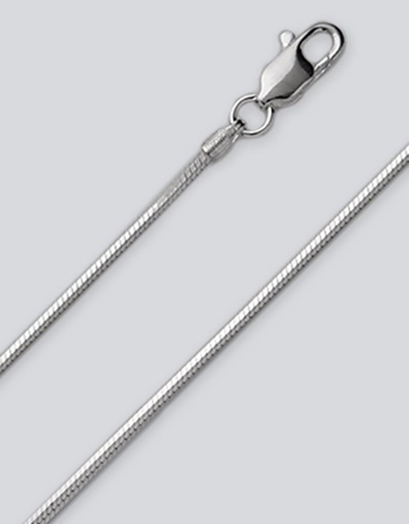 Sterling Silver 8-Sided Snake 050 Chain Necklace