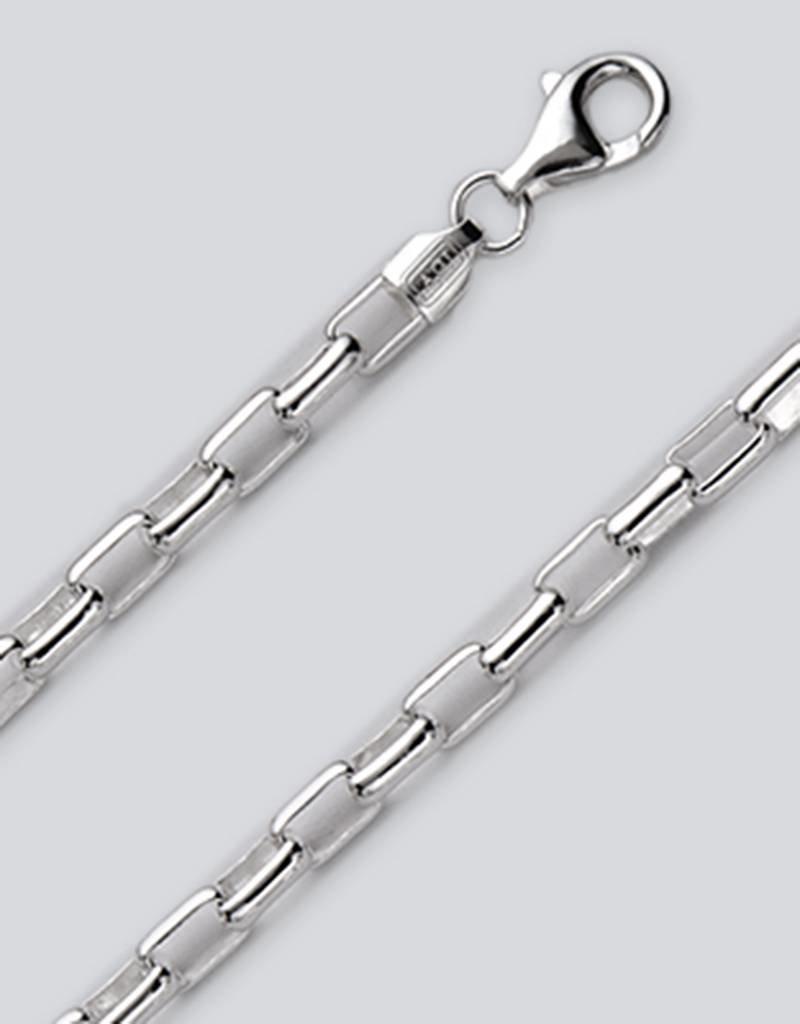 Sterling Silver 1/2 Round Box 300 Chain Necklace