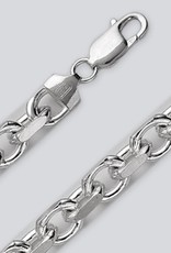Sterling Silver 4 Sided Cable 250 Chain Bracelet
