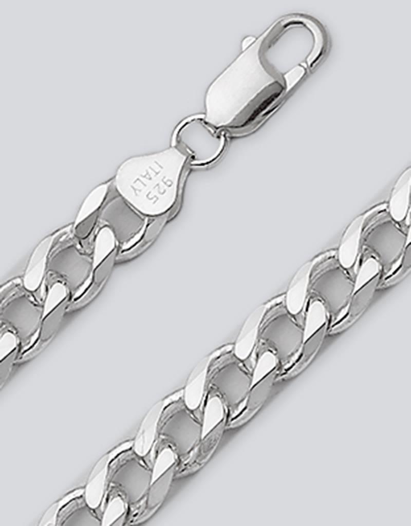 Sterling Silver Curb 220 Chain Necklace