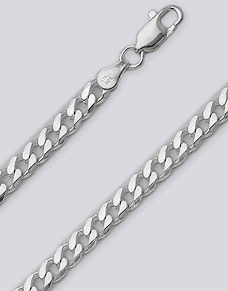 Sterling Silver Curb 120 Chain Bracelet