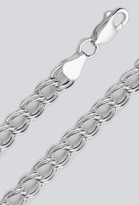 Sterling Silver Charm Link 100 Chain Bracelet