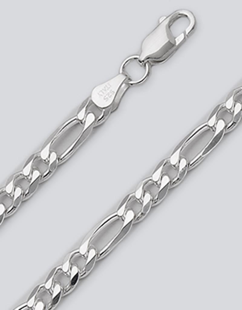 Sterling Silver Figaro 150 Chain Bracelet