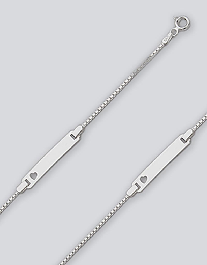 Sterling Silver Box 26 Chain Baby ID Bracelet