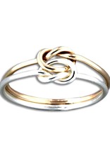 Sterling Silver and 14k Gold Filled Double Knot Ring