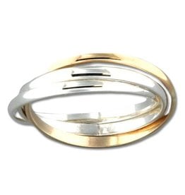 Rolling Band SS/GF Ring