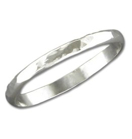 2mm Hammered Band Ring