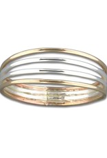 Sterling Silver and 14k Gold Filled 4 Band Ring