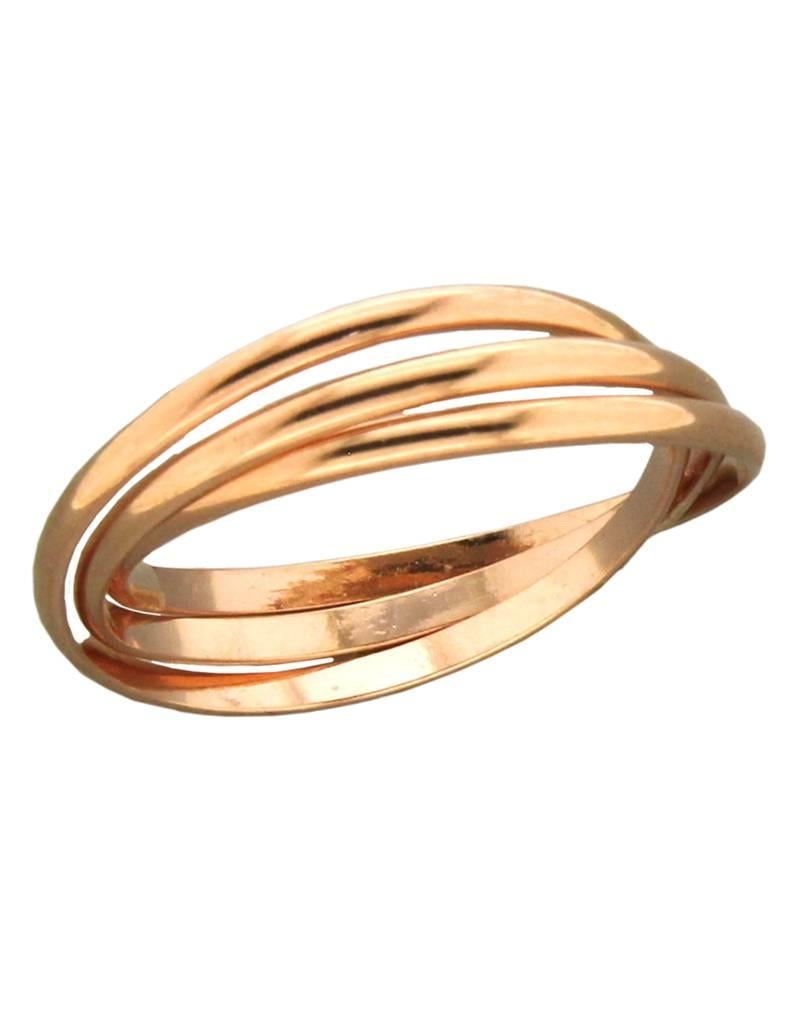 14k Rose Gold Filled Rolling Band Ring