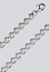 Sterling Siver Rombo 080 Chain Bracelet 7"