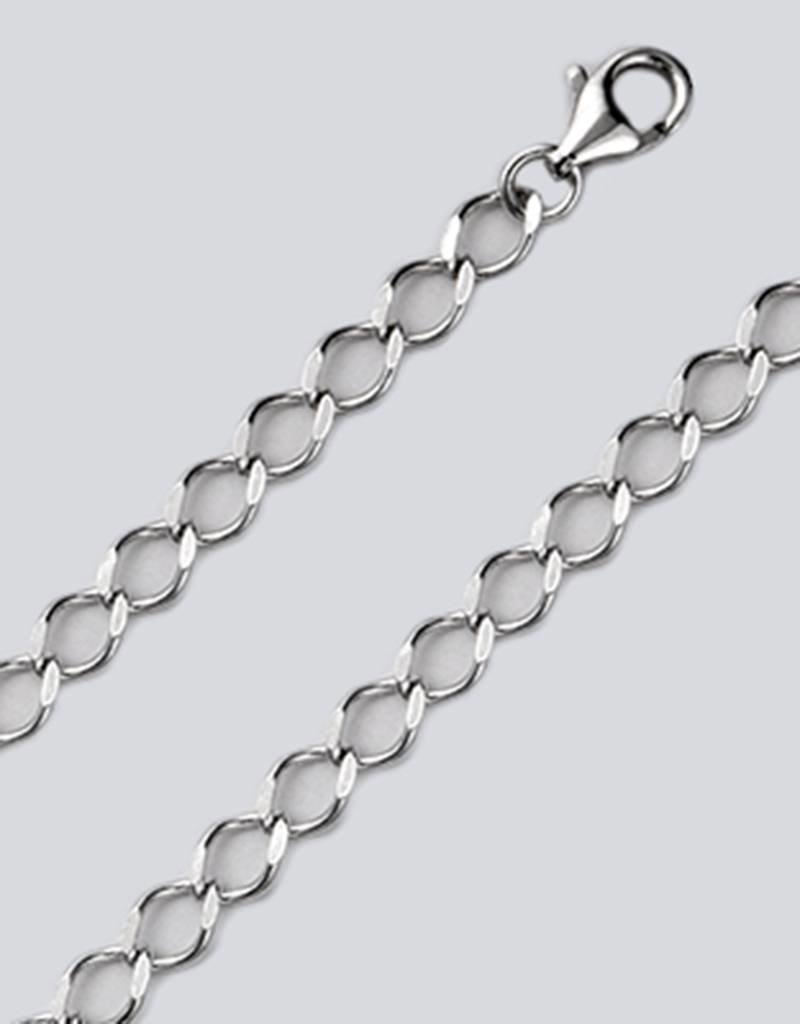 Sterling Siver Rombo 080 Chain Bracelet 7"