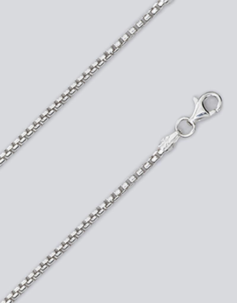 Sterling Silver Round Box 040 Chain Necklace