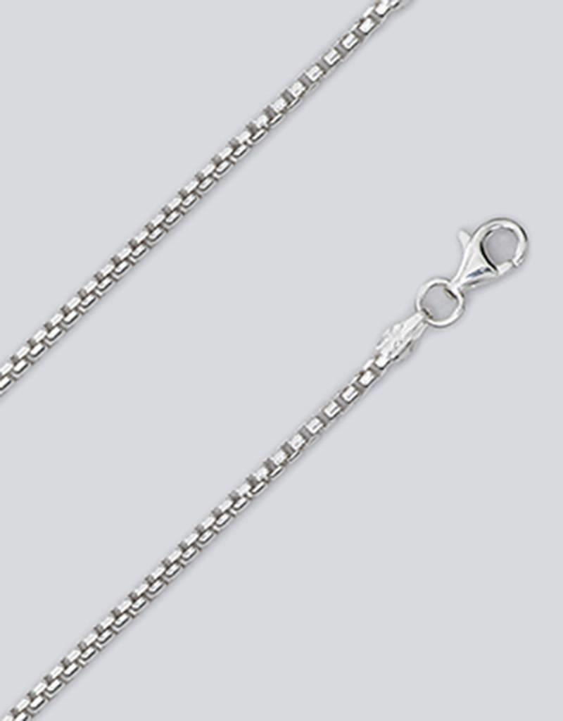 Sterling Silver Round Box 040 Chain Necklace