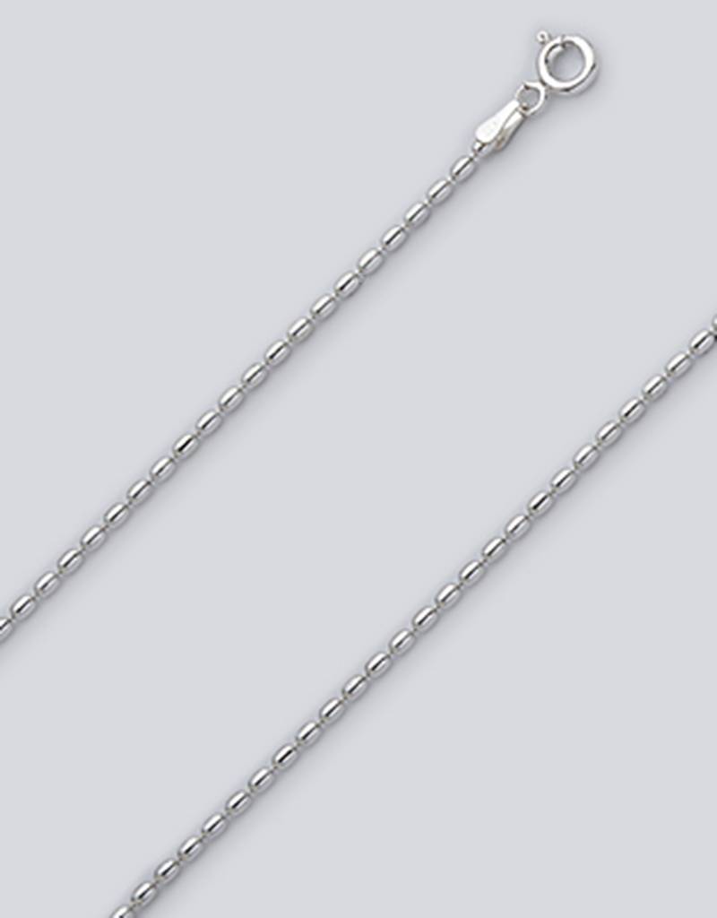 1.8mm Bead Oval Anklet 9"