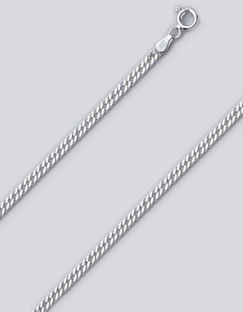 Sterling Silver Rombo 050 Chain Anklet 9"