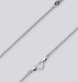Bead w/ Hearts Anklet 9"